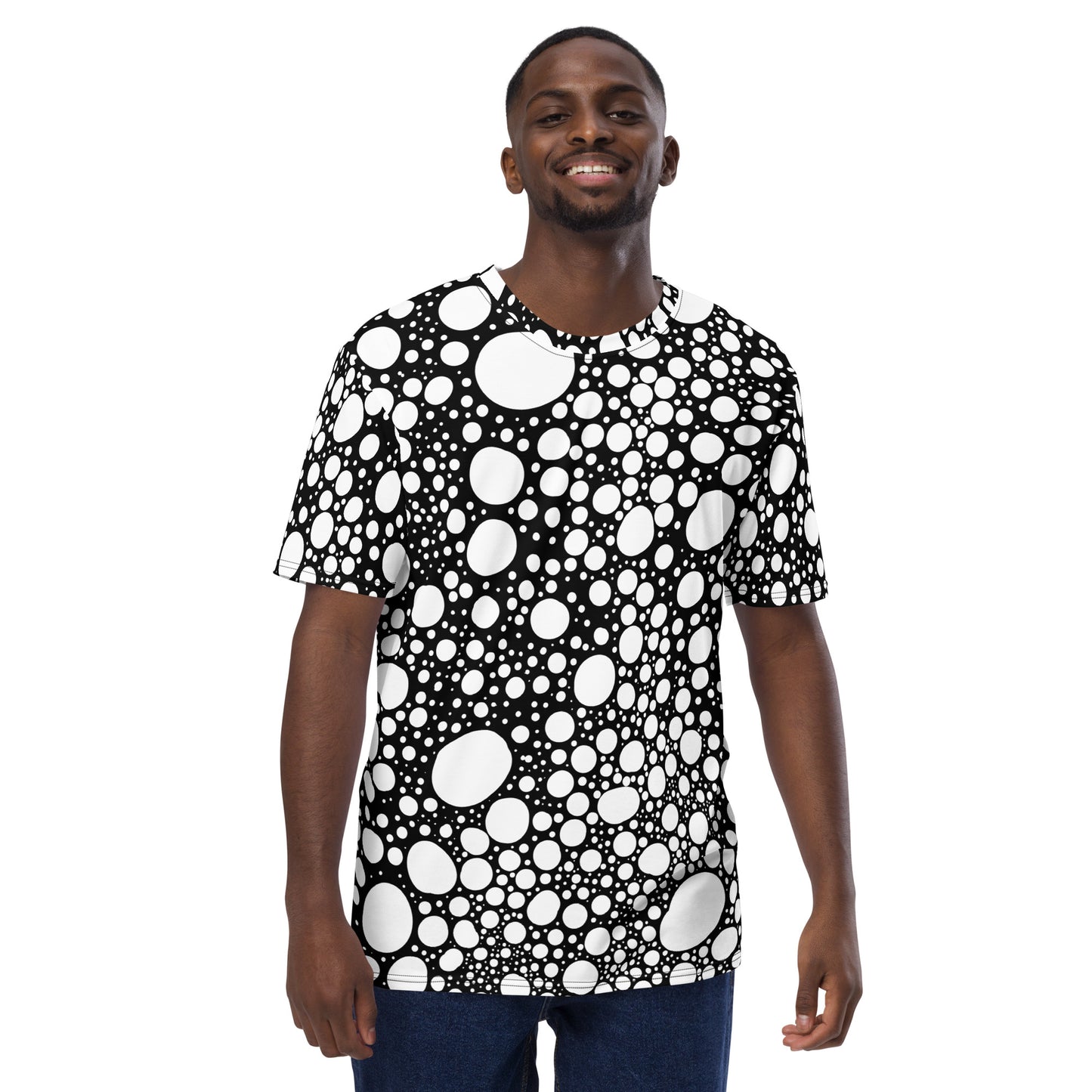 Blanca Ink Spots on Black Men's t-shirt