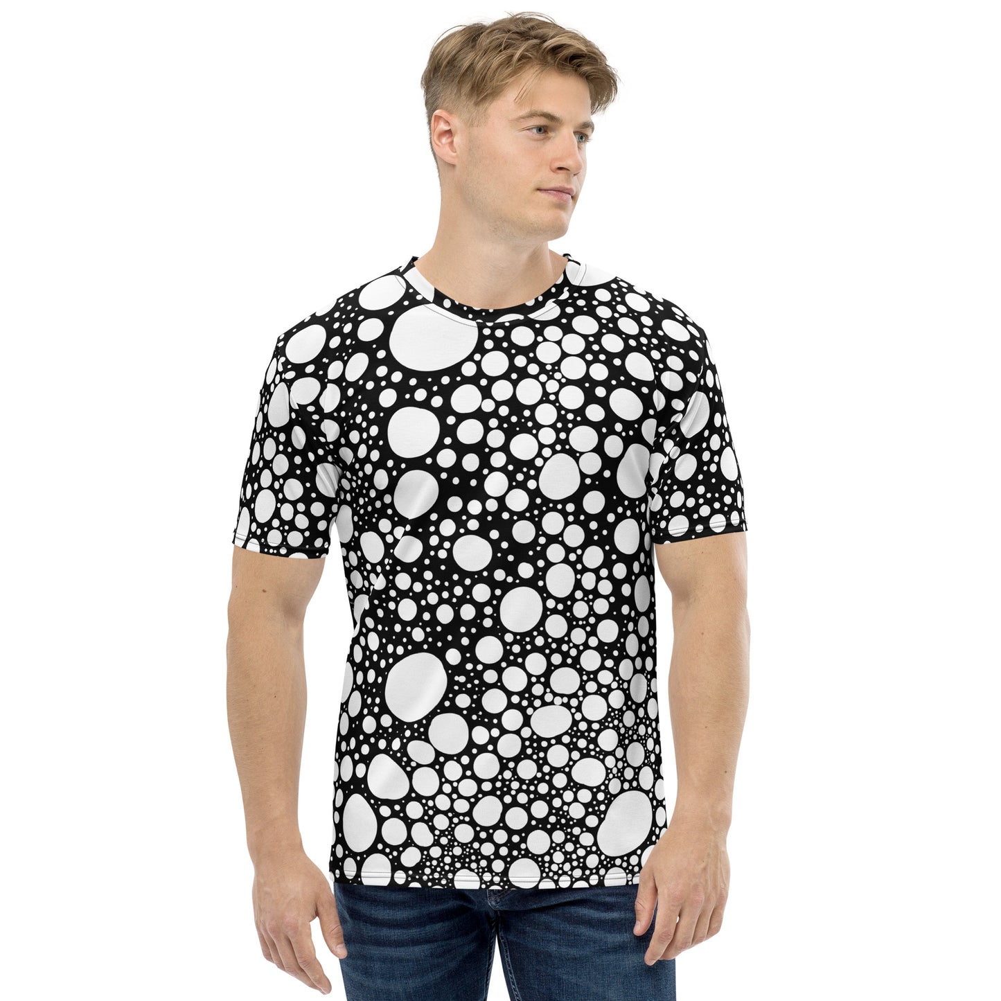 Blanca Ink Spots on Black Men's t-shirt