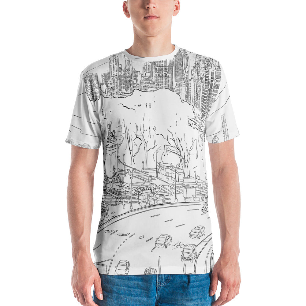 Central Park & Columbus Circle from Dizzy’s NYC Men's t-shirt