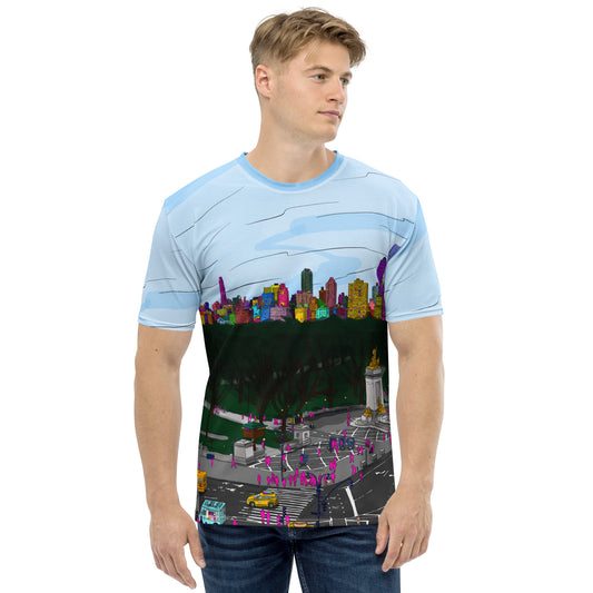 Central Park & Columbus Circle from Dizzy’s NYC Men's t-shirt