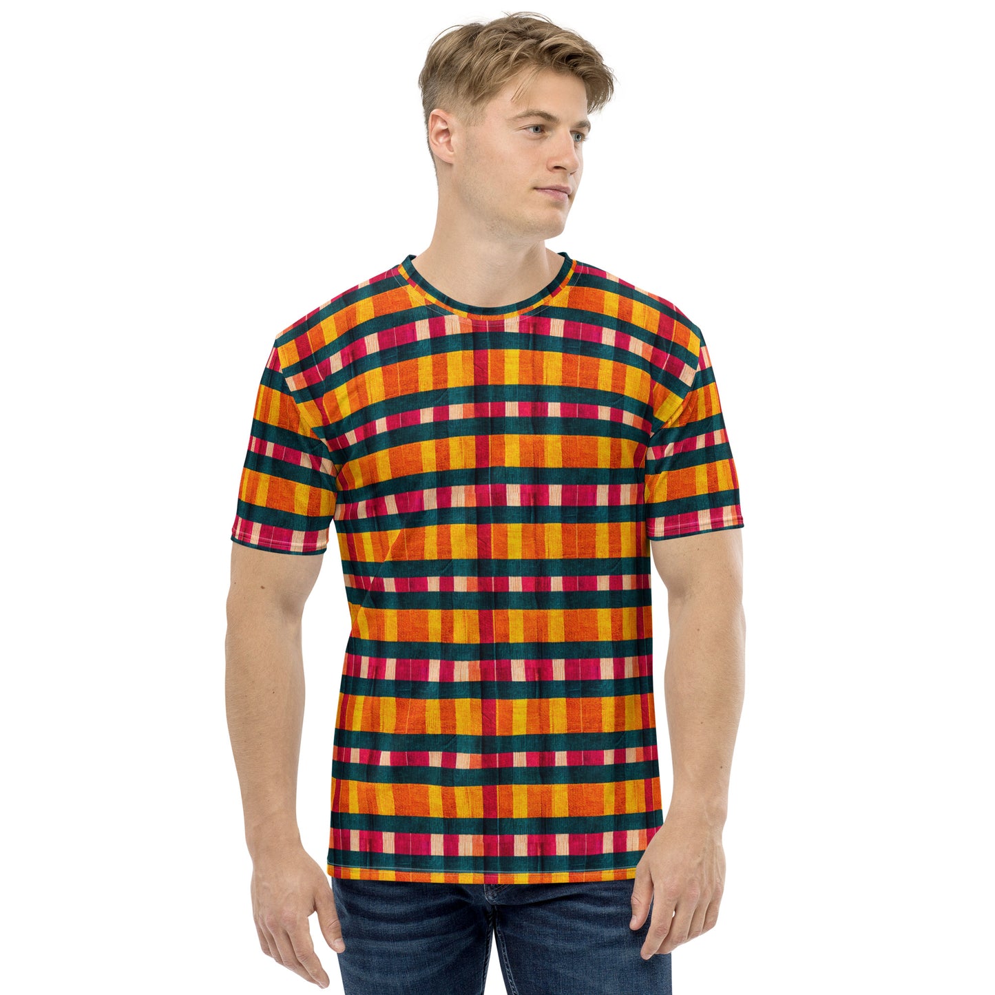 Tropical Fiesta Plaid Men's t-shirt