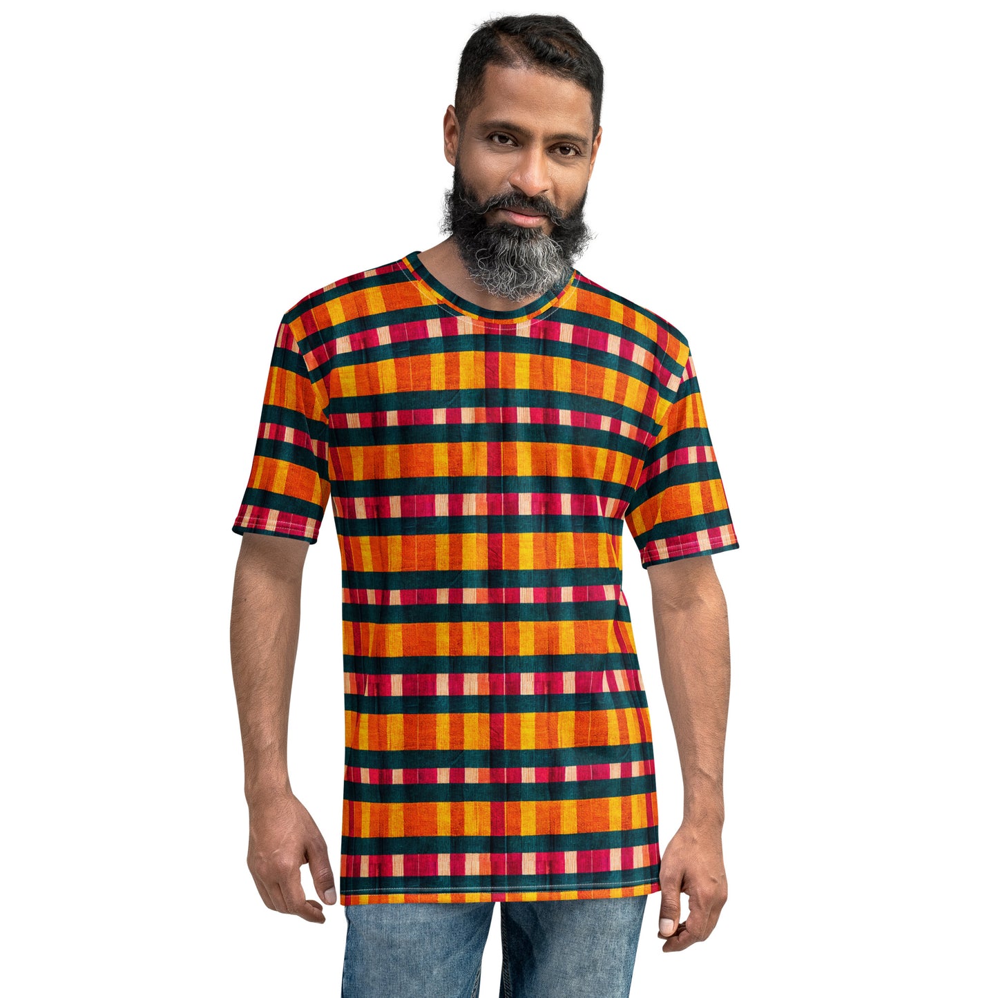 Tropical Fiesta Plaid Men's t-shirt