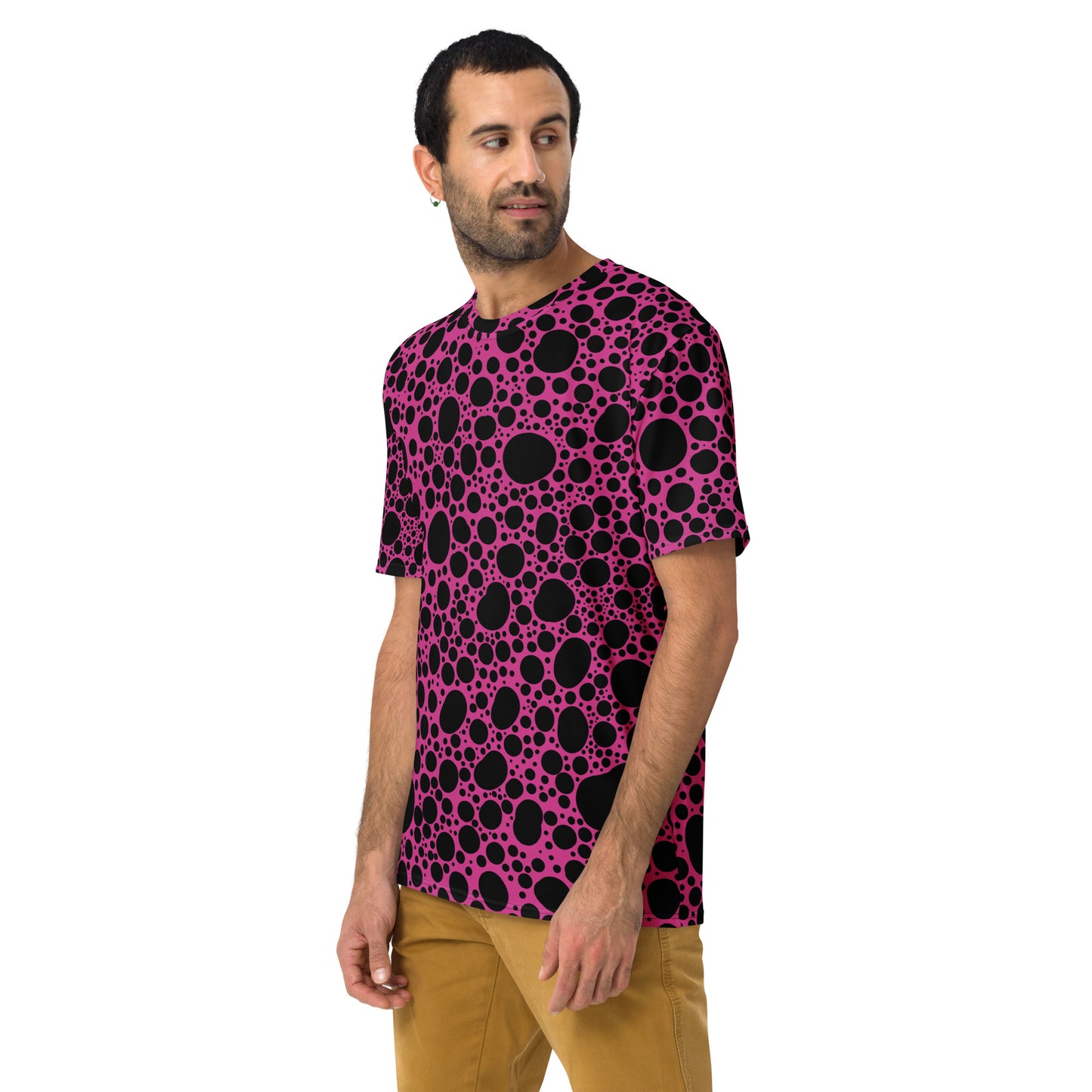 Noir Pointillism on Pink Men's t-shirt