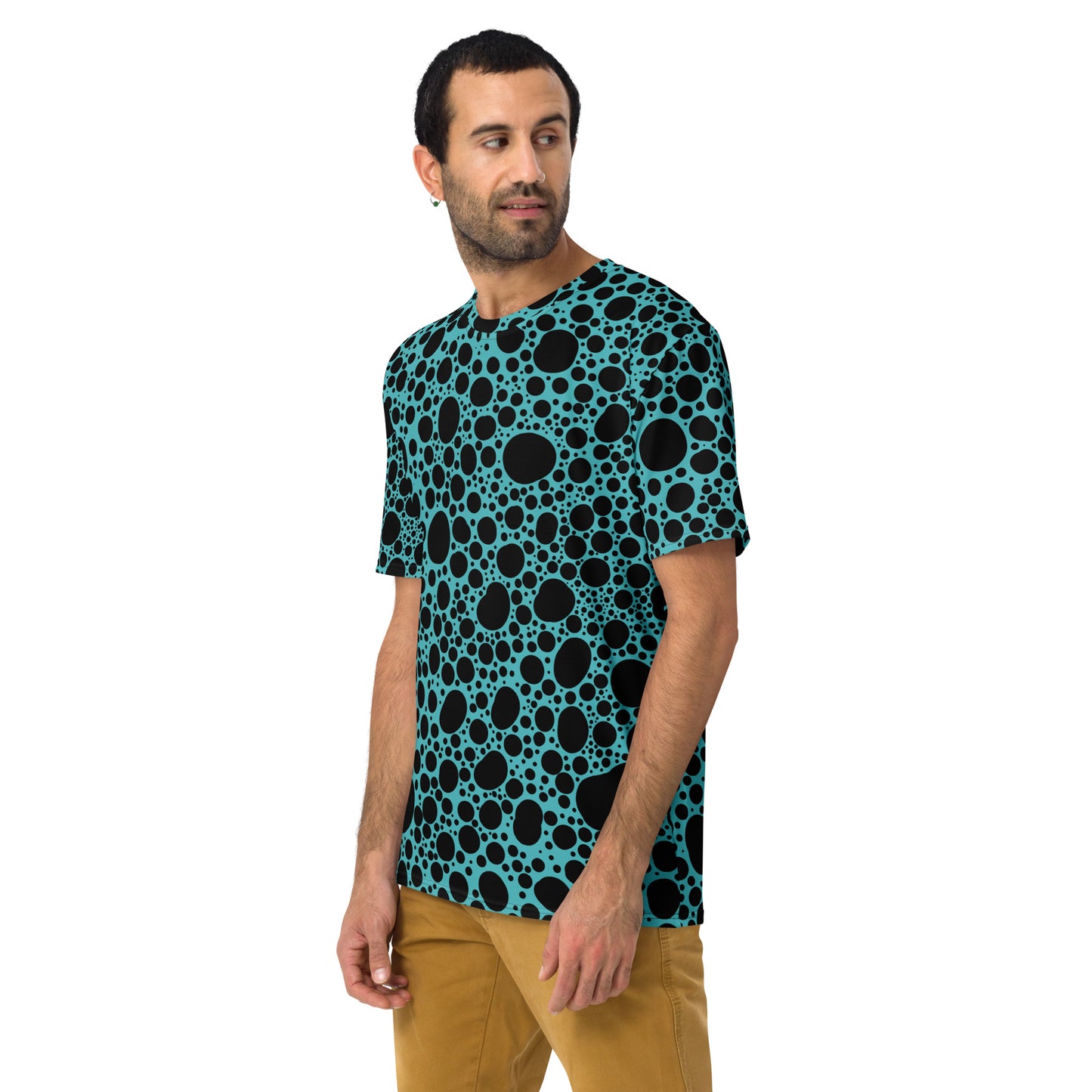 Noir Pointillism on Teal Men's t-shirt