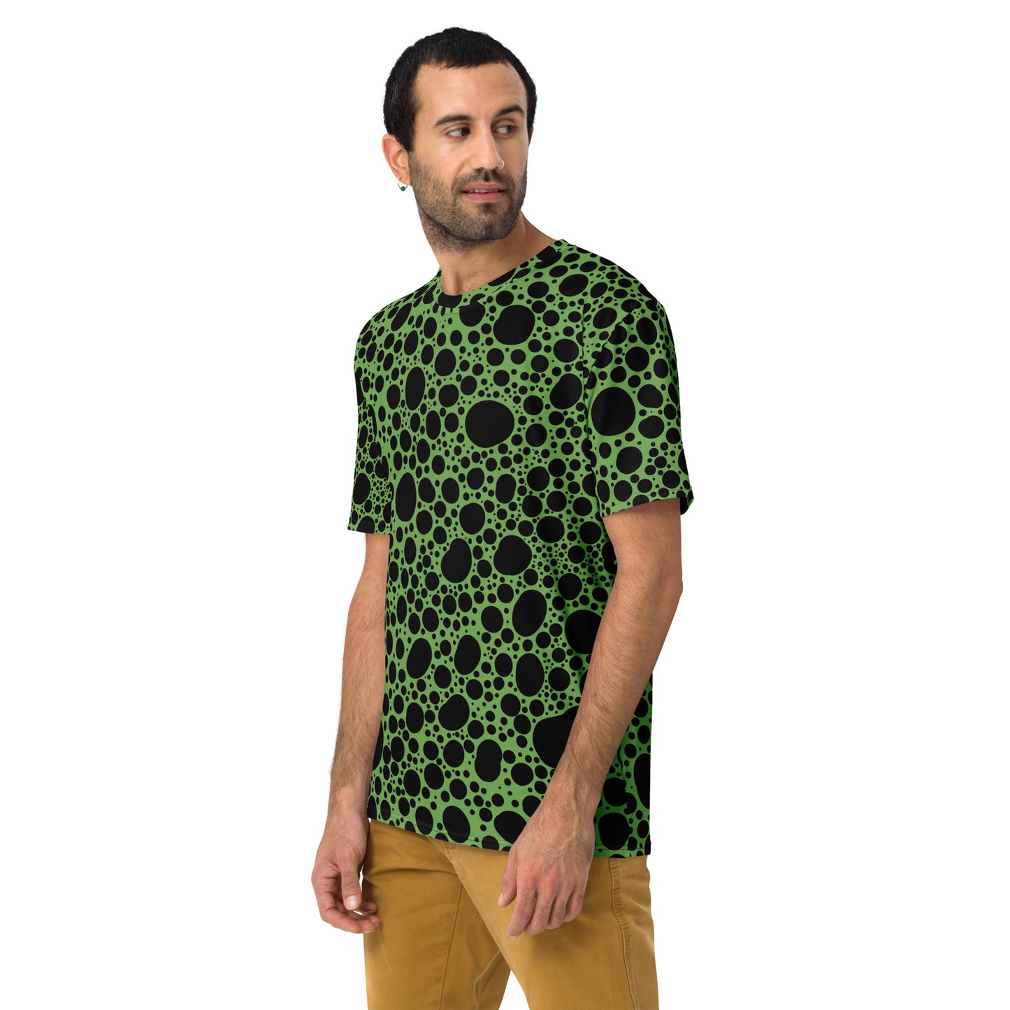 Noir Pointillism on Light Green Men's t-shirt