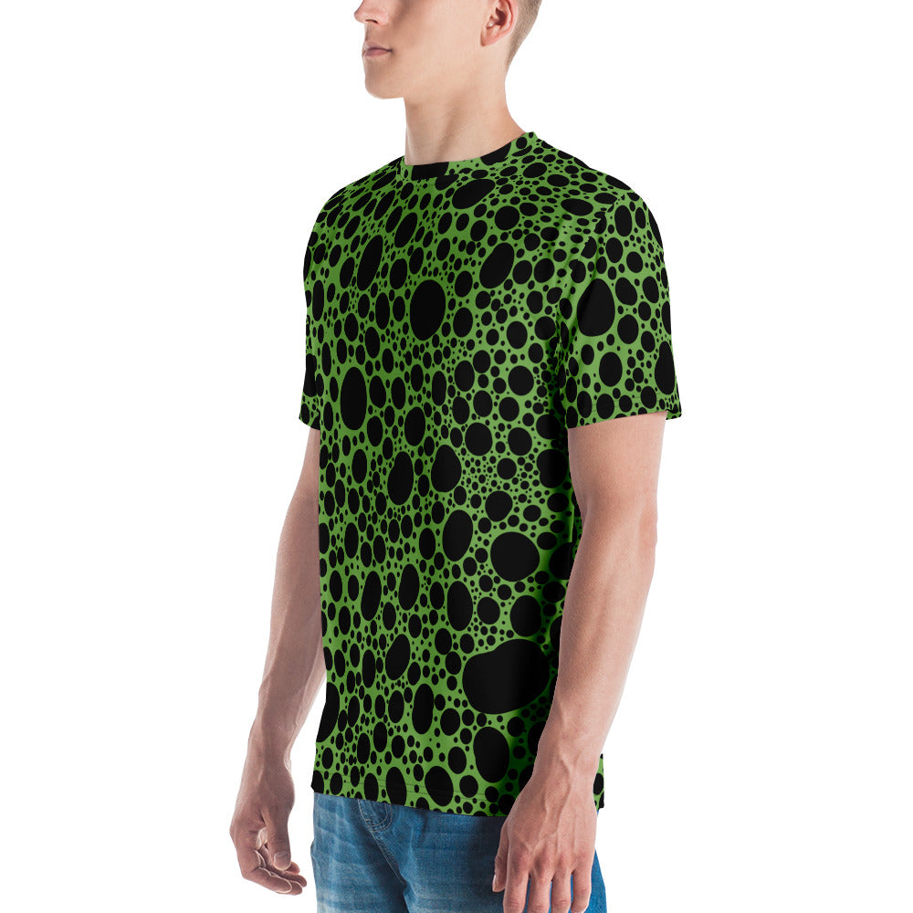 Noir Pointillism on Light Green Men's t-shirt