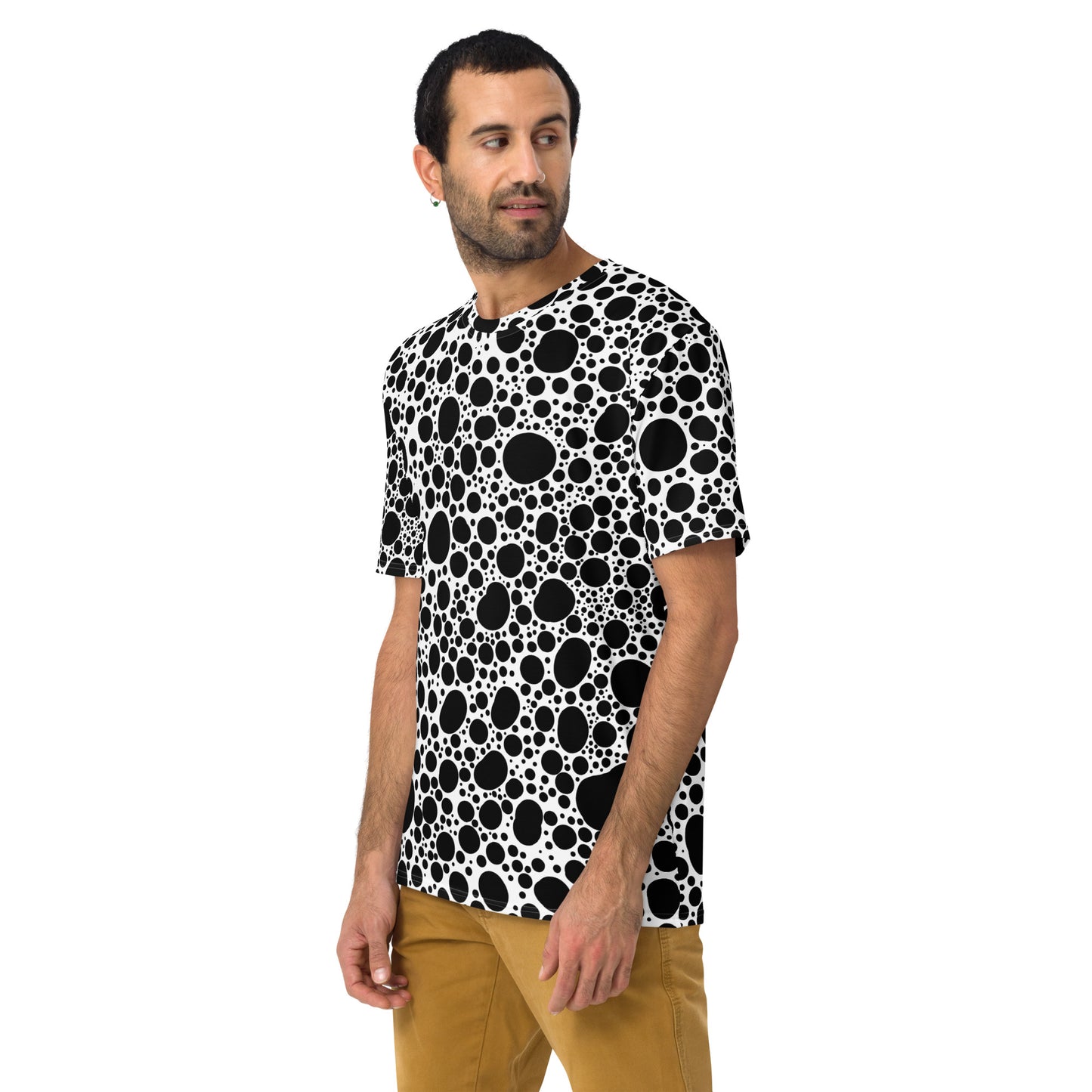 Noir Pointillism on White Men's t-shirt