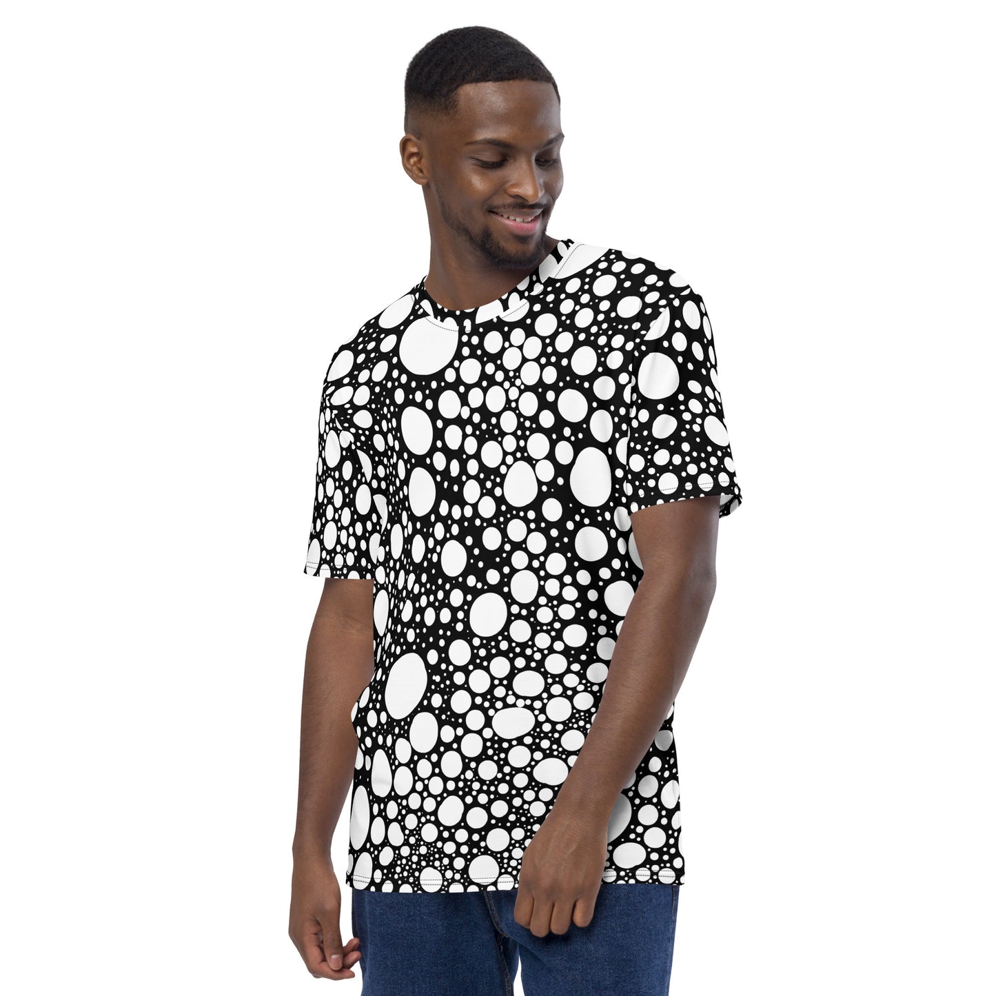 Blanca Ink Spots on Black Men's t-shirt