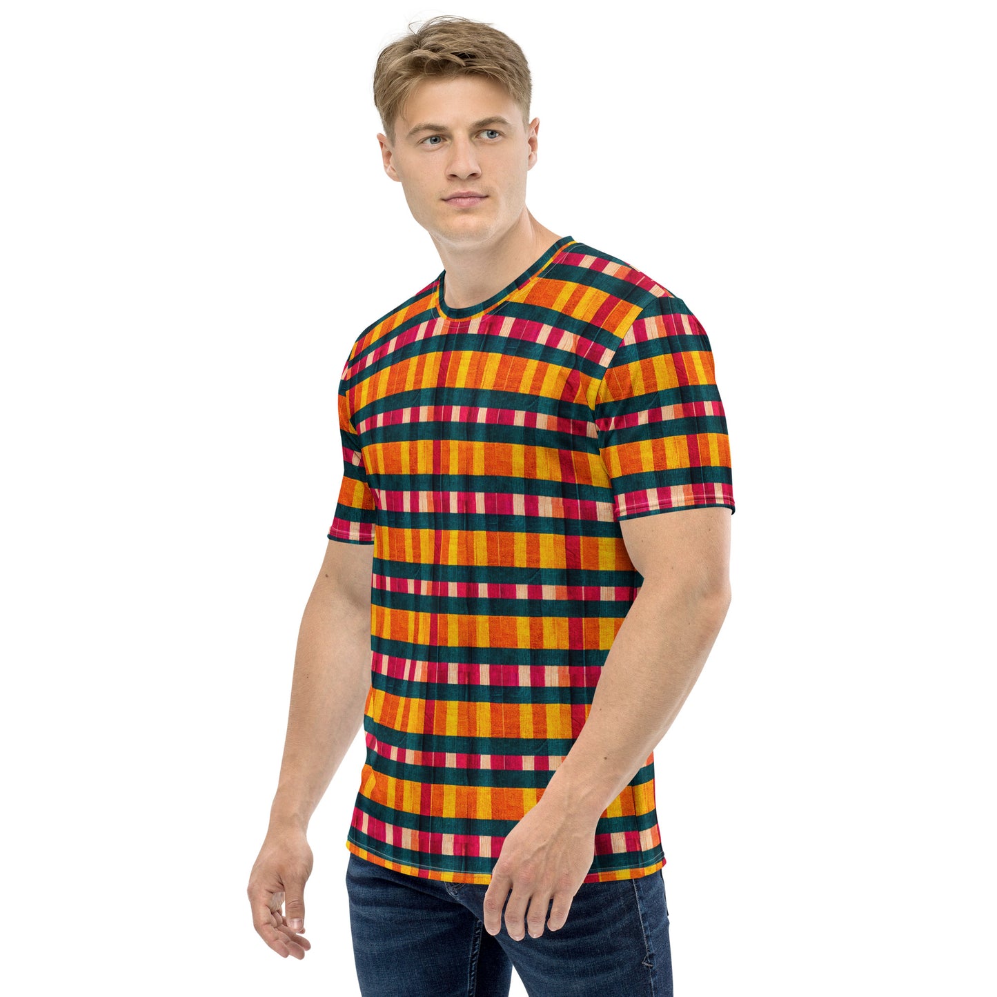 Tropical Fiesta Plaid Men's t-shirt