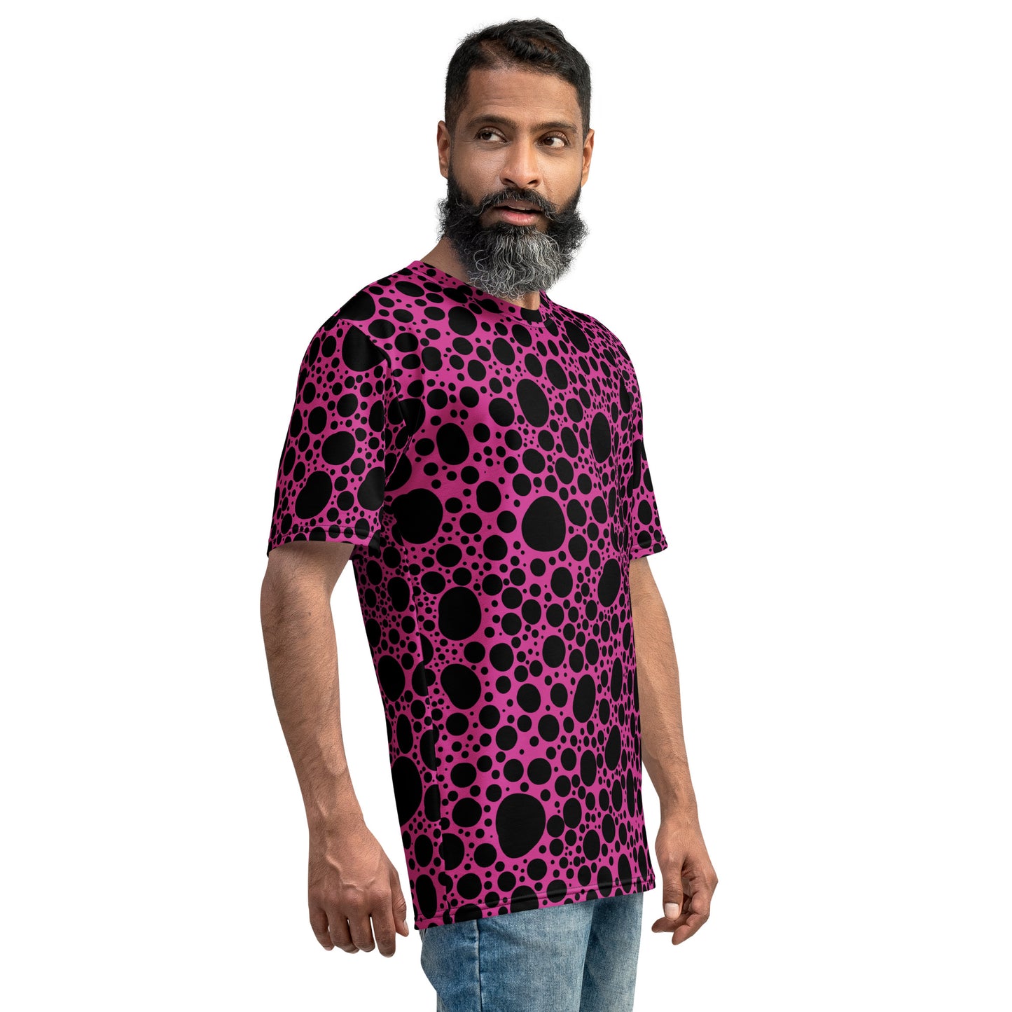 Noir Pointillism on Pink Men's t-shirt