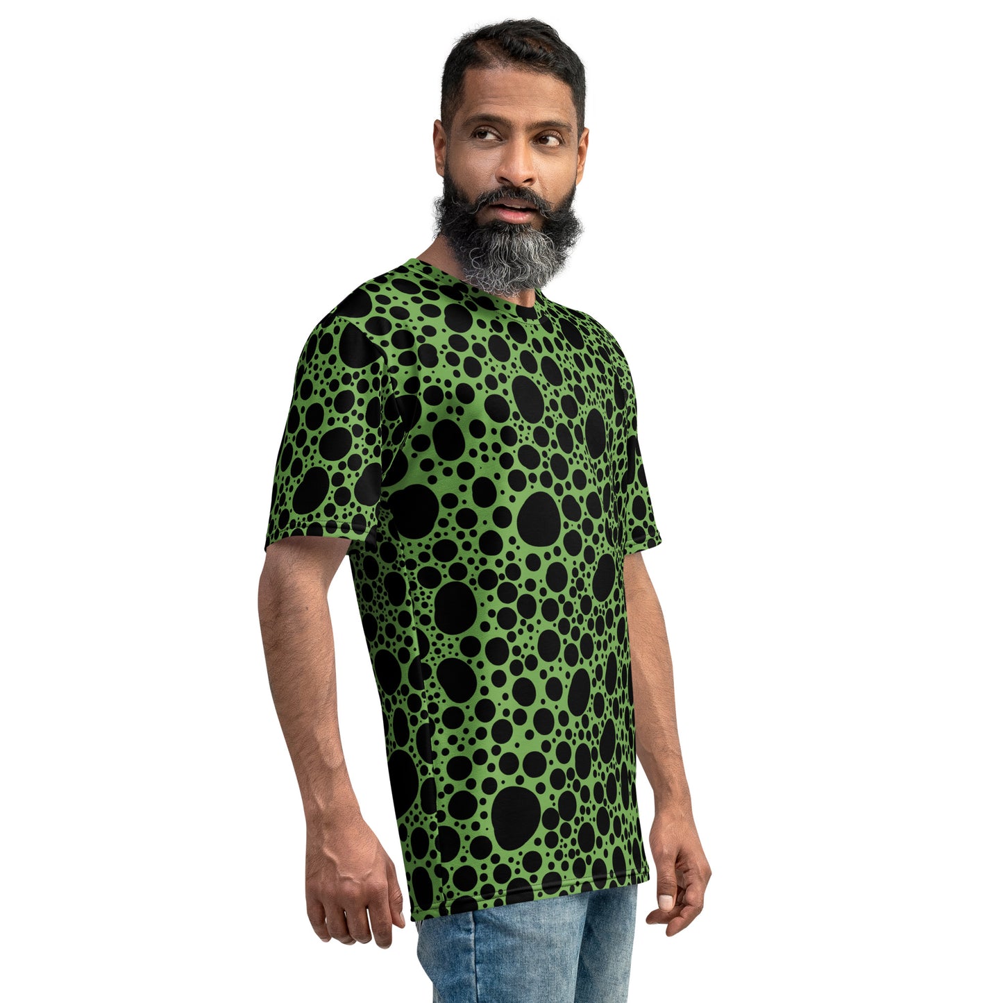 Noir Pointillism on Light Green Men's t-shirt