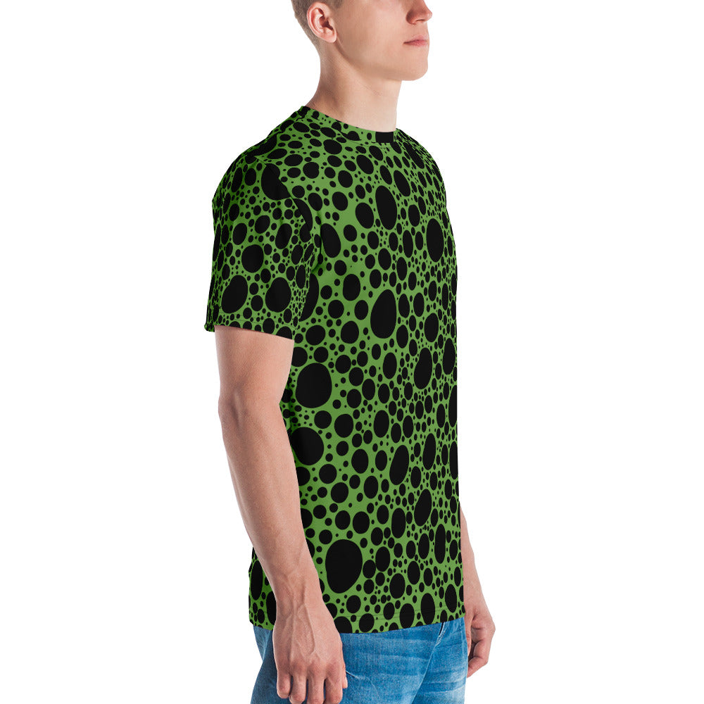 Noir Pointillism on Light Green Men's t-shirt