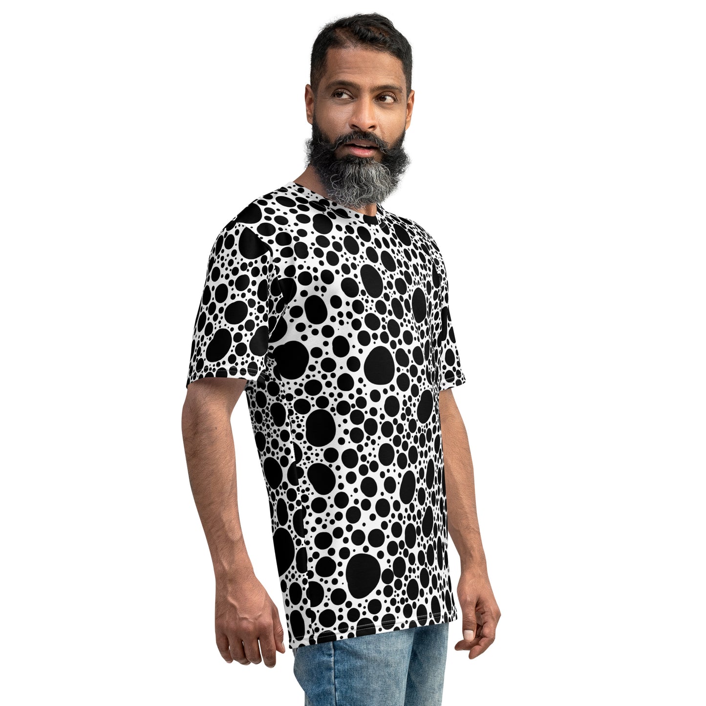 Noir Pointillism on White Men's t-shirt