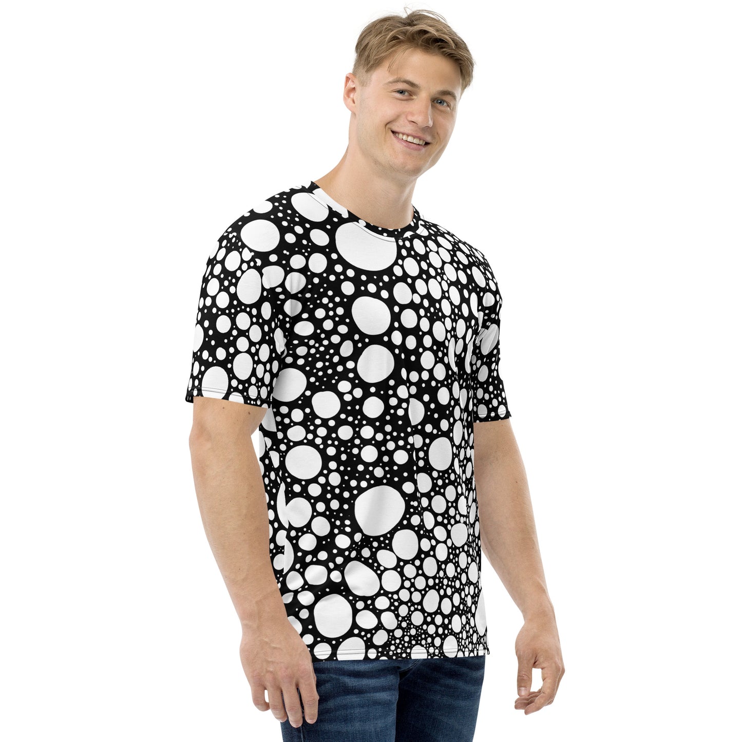 Blanca Ink Spots on Black Men's t-shirt