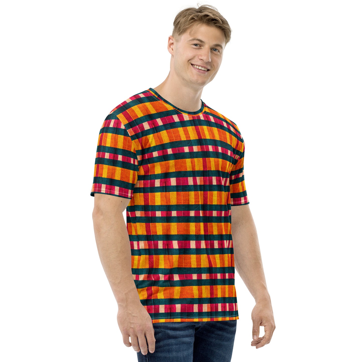 Tropical Fiesta Plaid Men's t-shirt