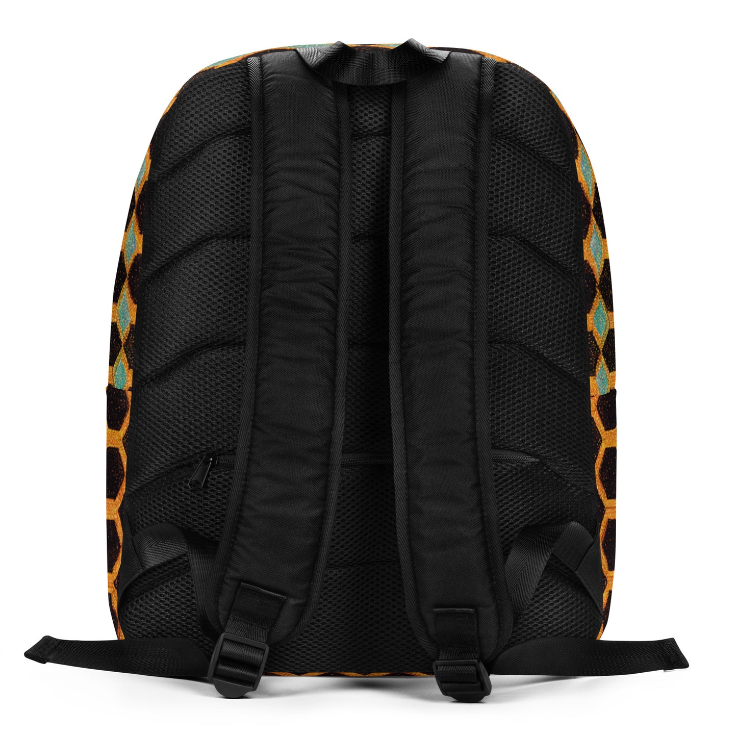 Teal and Gold Bee Bungalow Minimalist Backpack