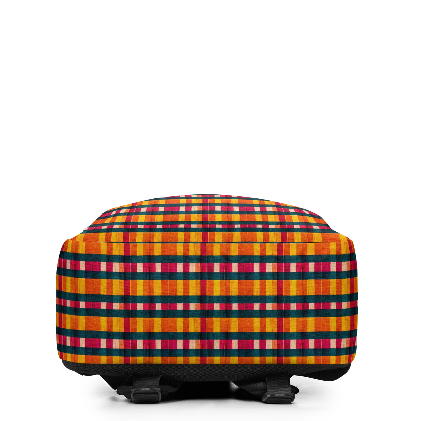 Tropical Fiesta Plaid Minimalist Backpack