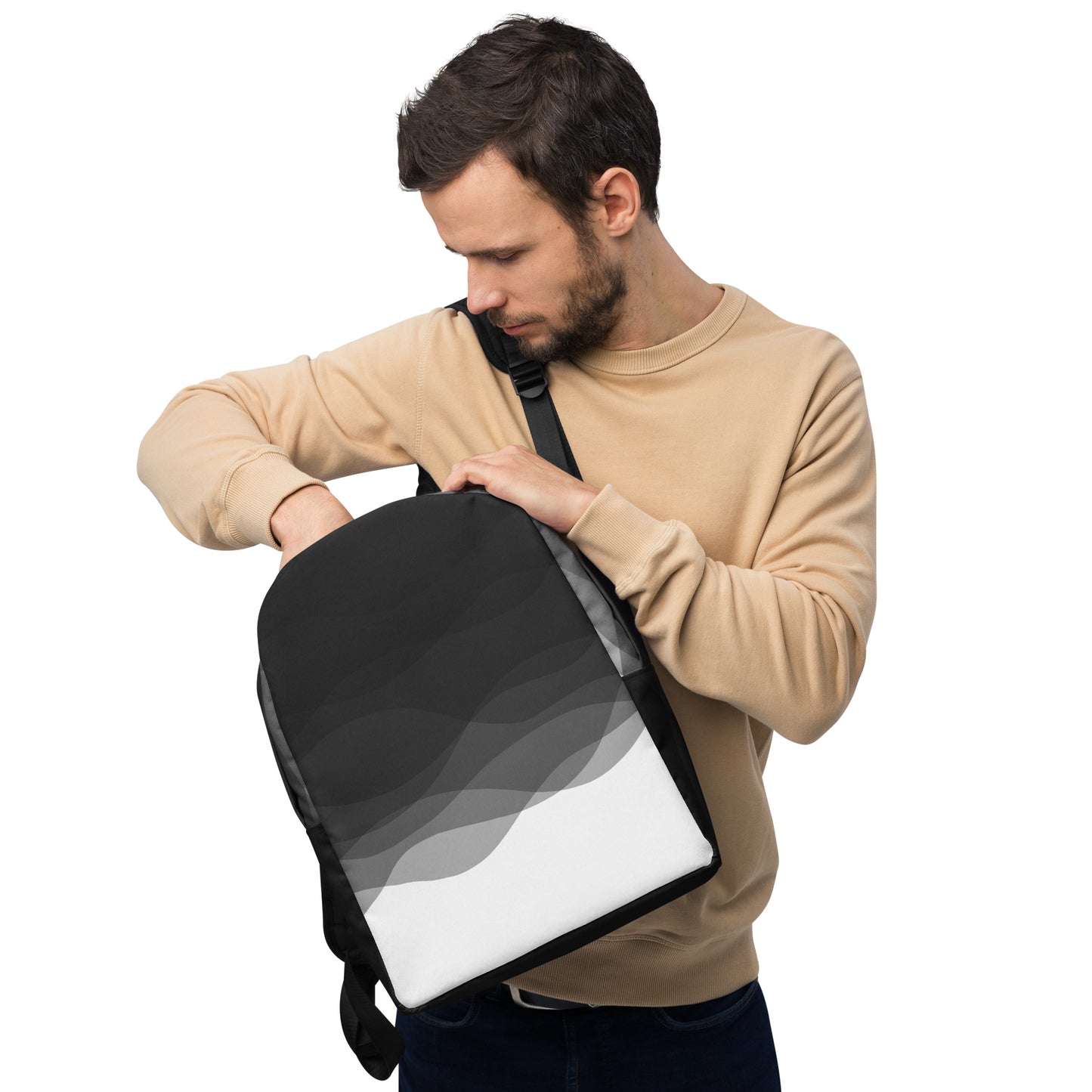 Graphite Waves Minimalist Backpack