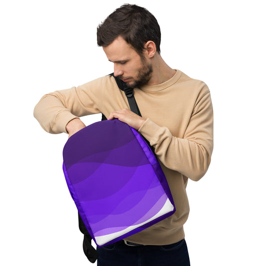 Violet Swirls Minimalist Backpack