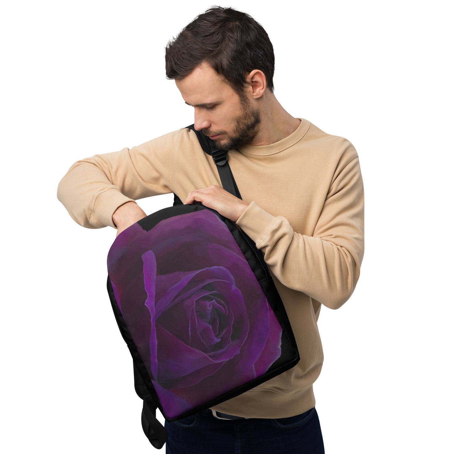 Joey’s Purple Rose Minimalist Backpack