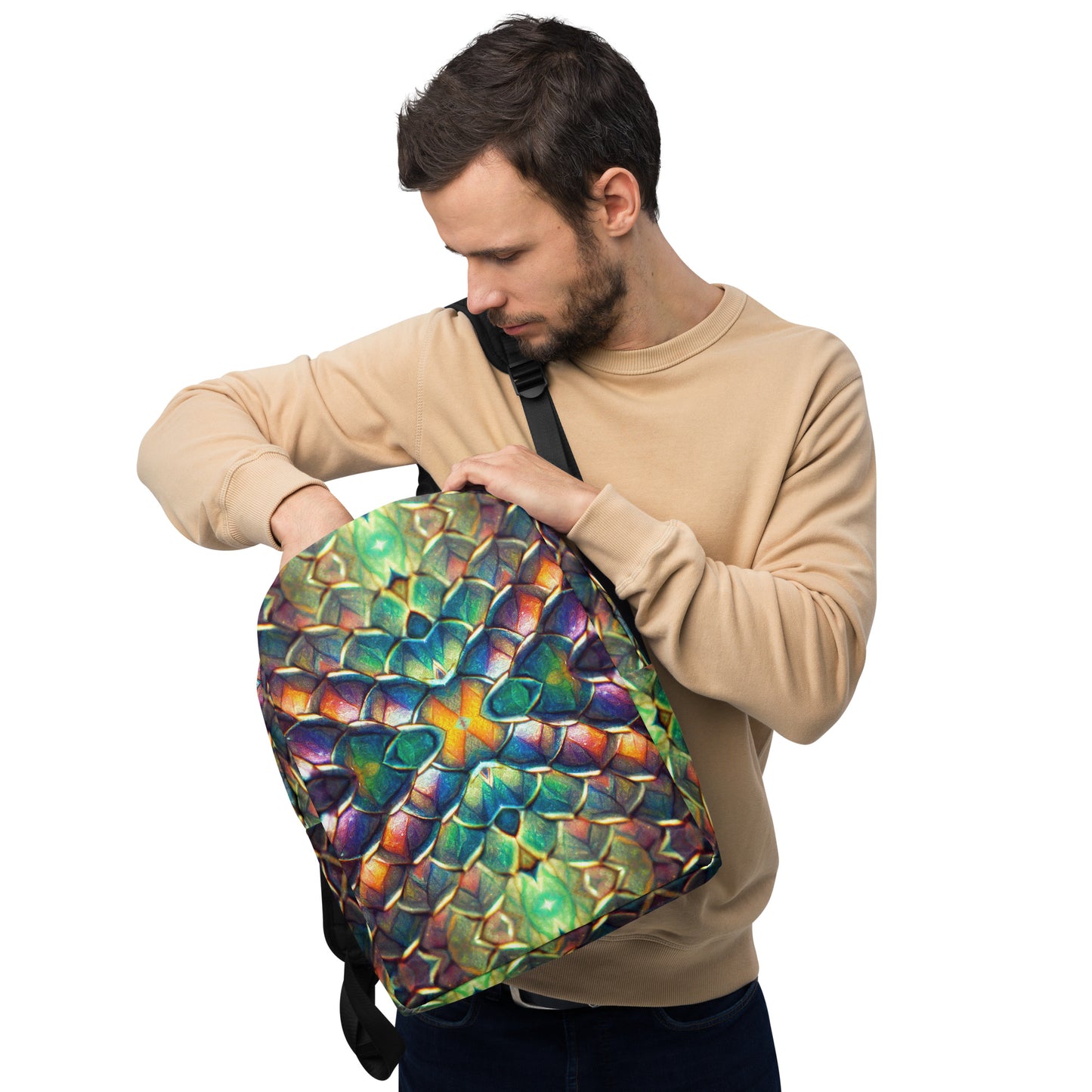 Margonithia, the Glittering Rainbow Sovereign Minimalist Backpack