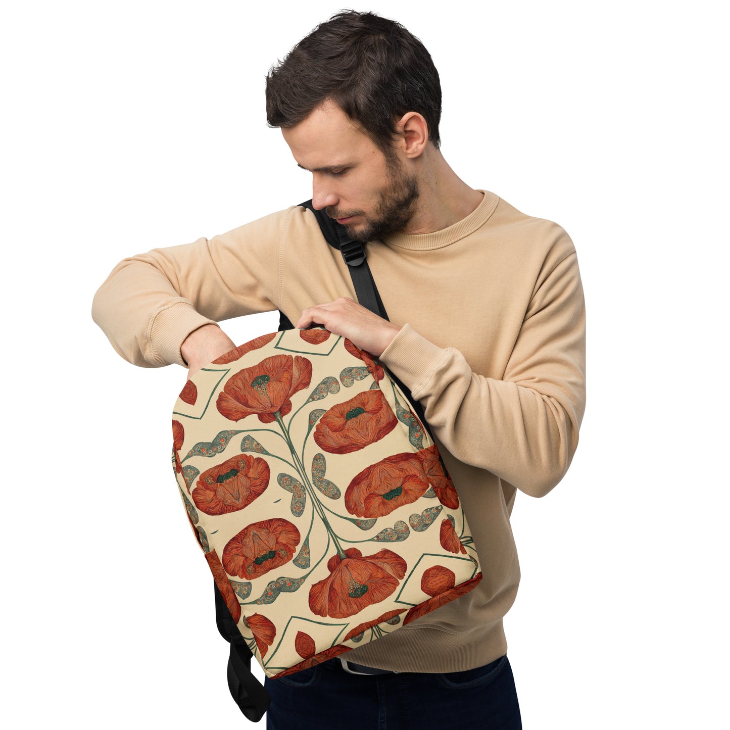 Poppies for Klimt Minimalist Backpack