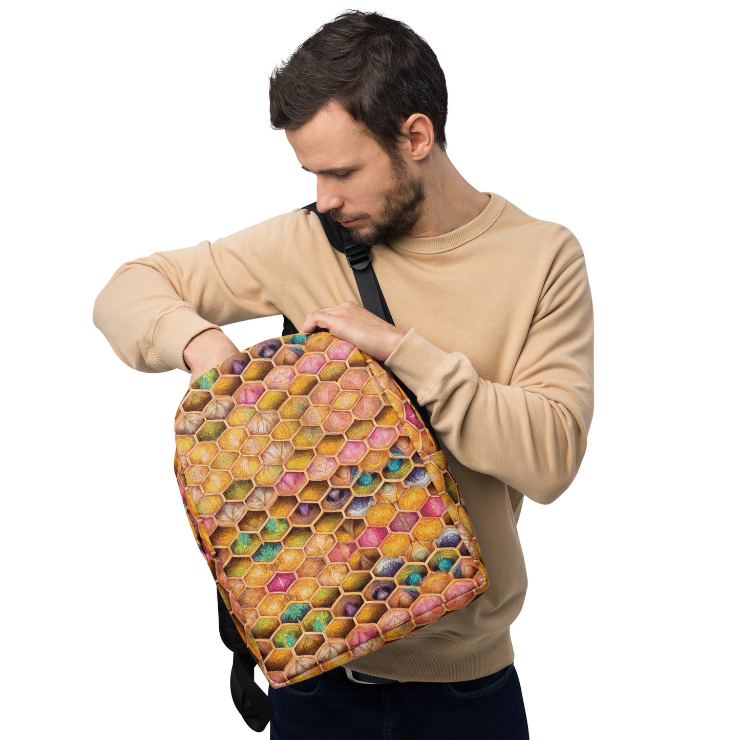 Rainbow Hive Radiance Minimalist Backpack