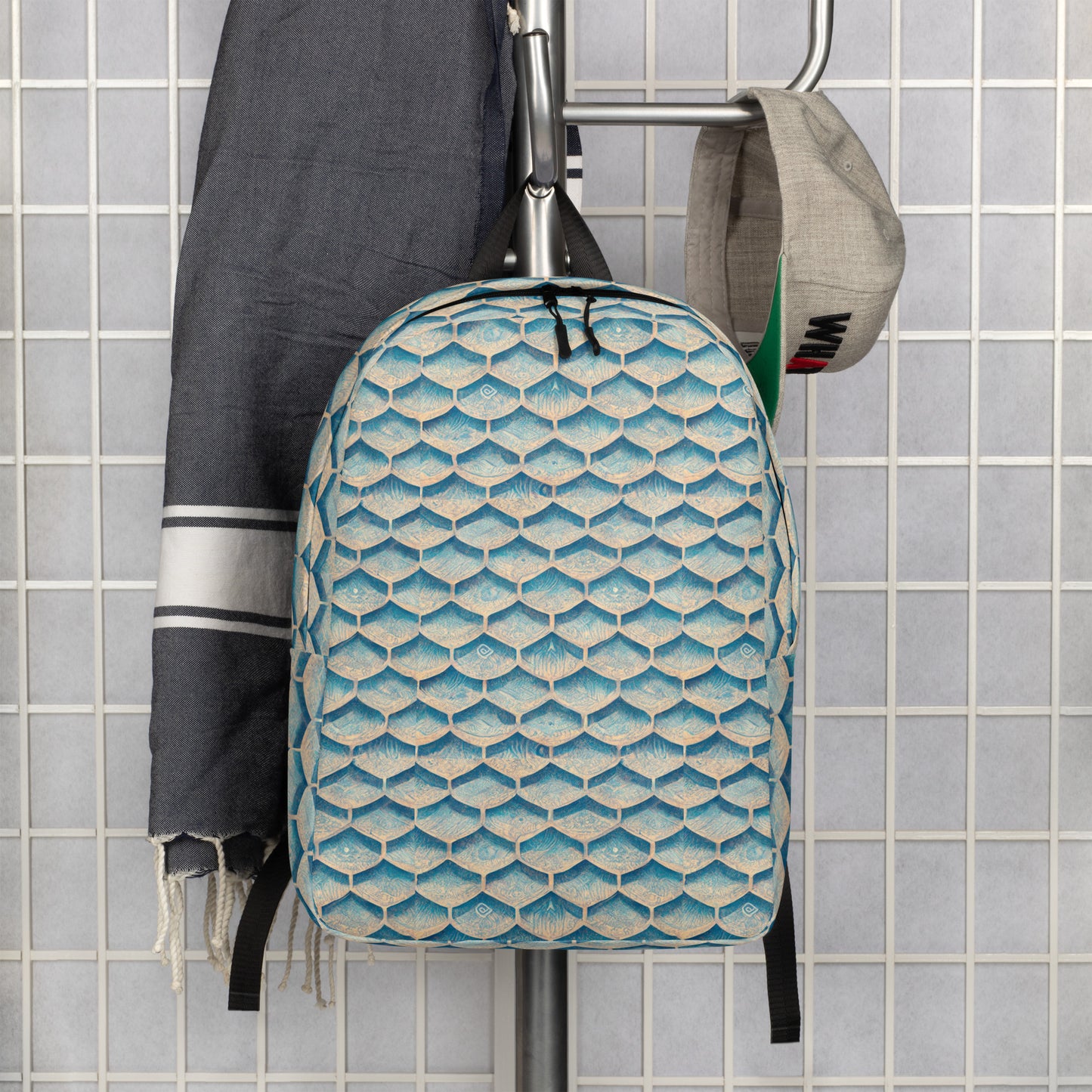 Seafoam Scales Minimalist Backpack