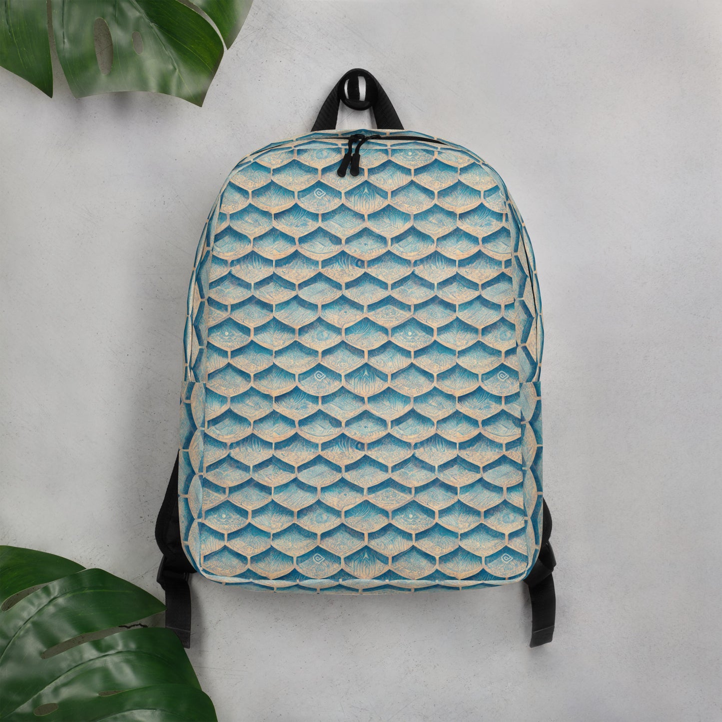 Seafoam Scales Minimalist Backpack