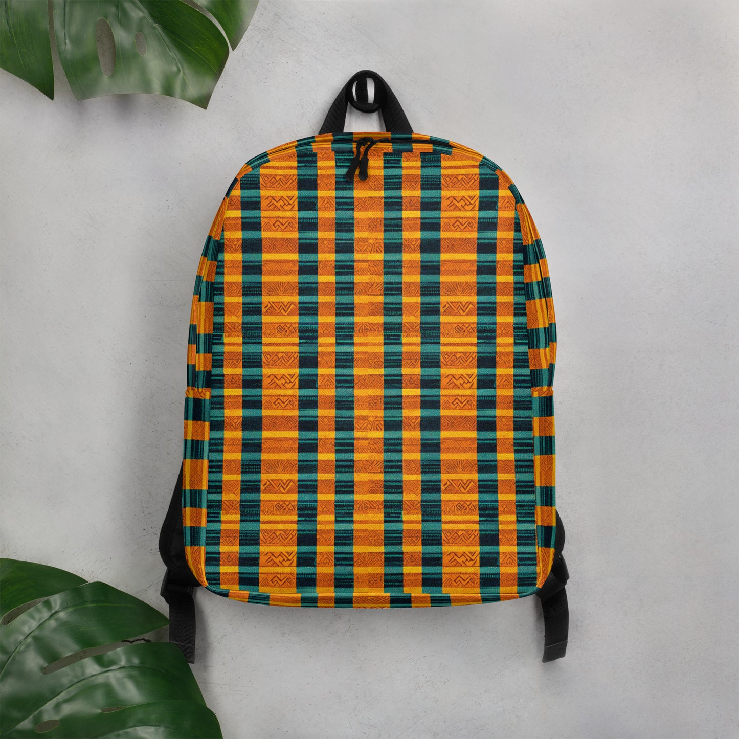 Teal & Tangerine Tapestry Minimalist Backpack