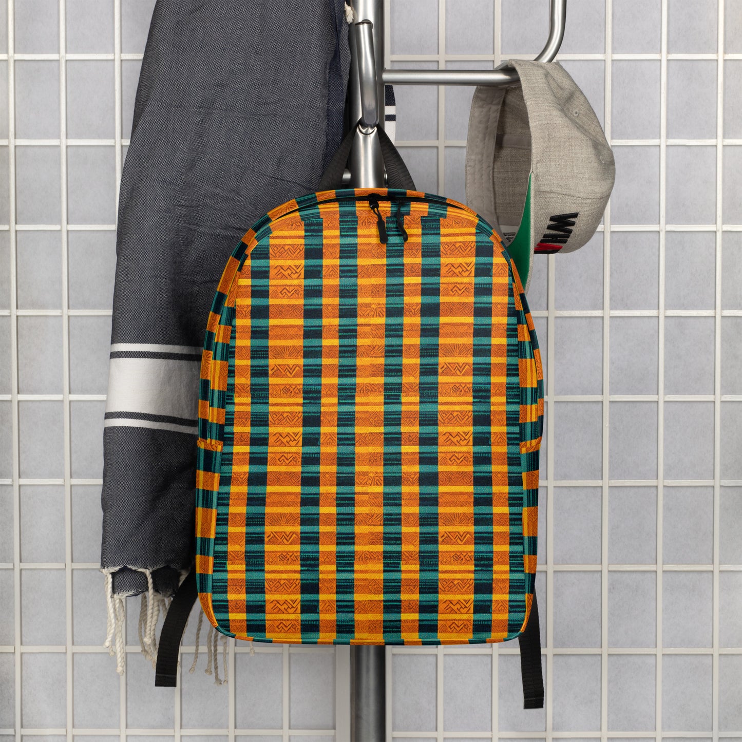 Teal & Tangerine Tapestry Minimalist Backpack