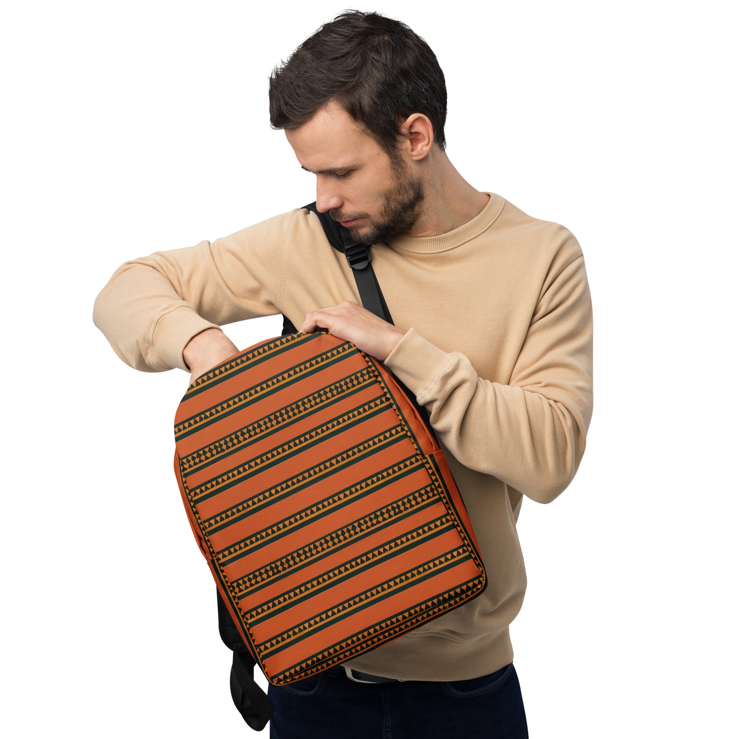 Timbuktu Tangerine Tapestry Minimalist Backpack