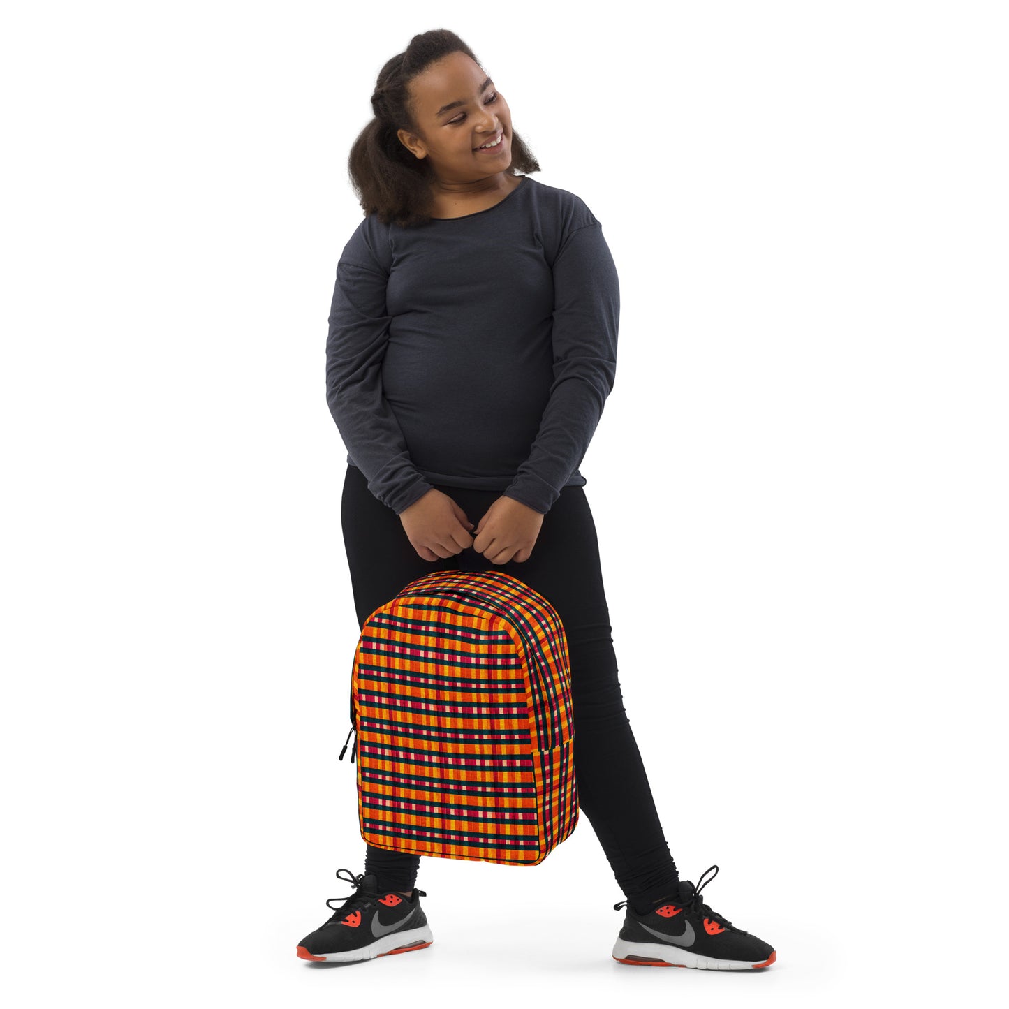 Tropical Fiesta Plaid Minimalist Backpack