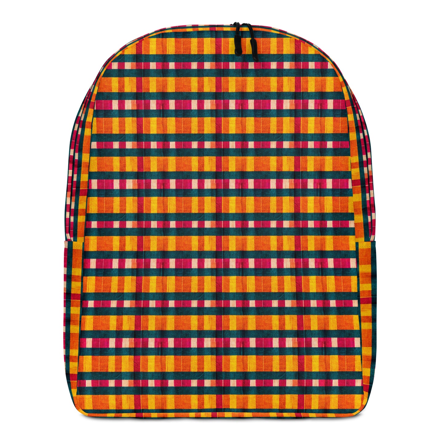 Tropical Fiesta Plaid Minimalist Backpack