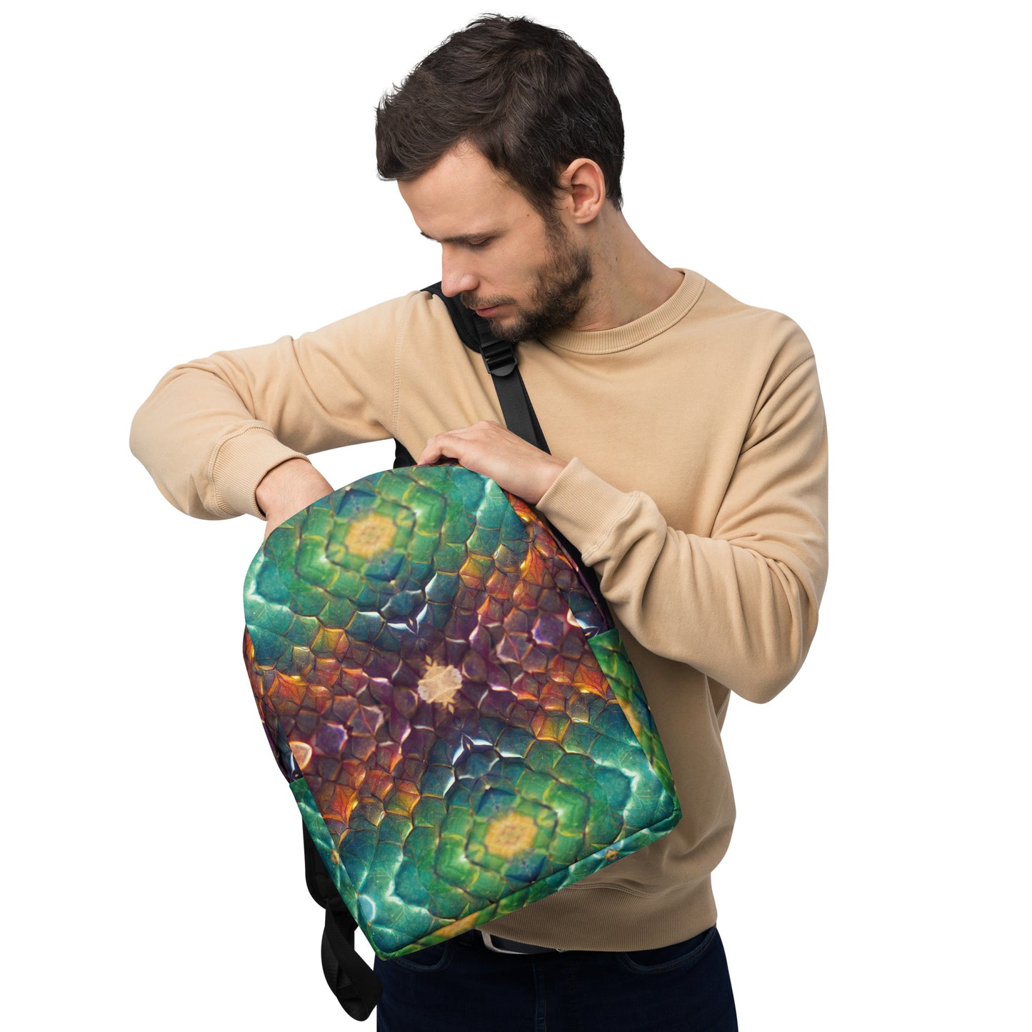 Prismijimmy, the Rainbow Guardian Dragon Minimalist Backpack