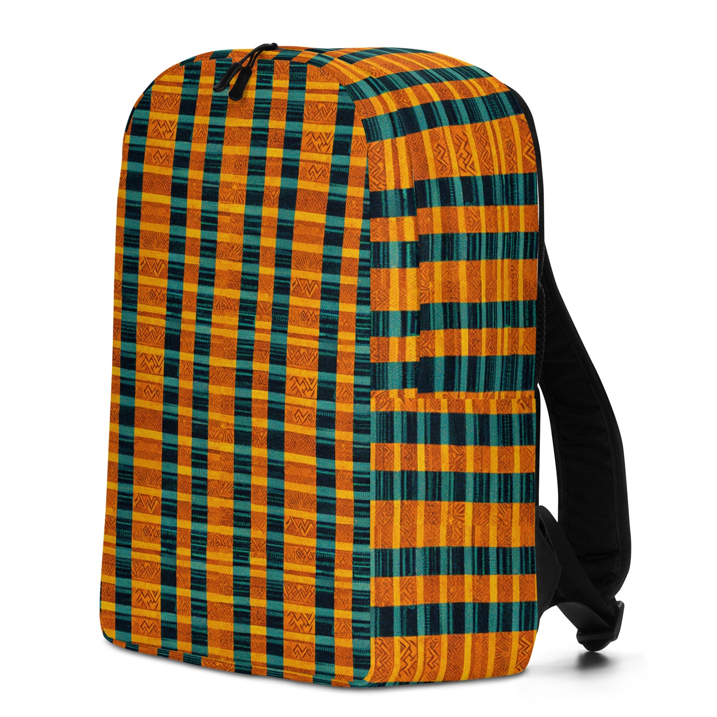 Teal & Tangerine Tapestry Minimalist Backpack