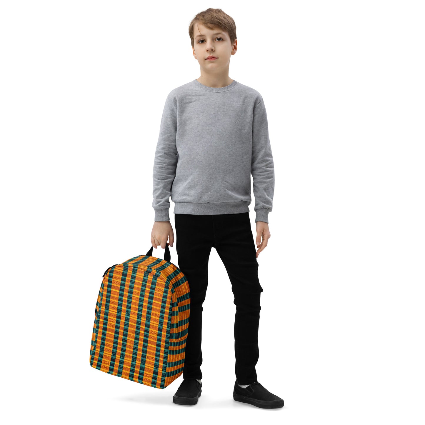 Teal & Tangerine Tapestry Minimalist Backpack