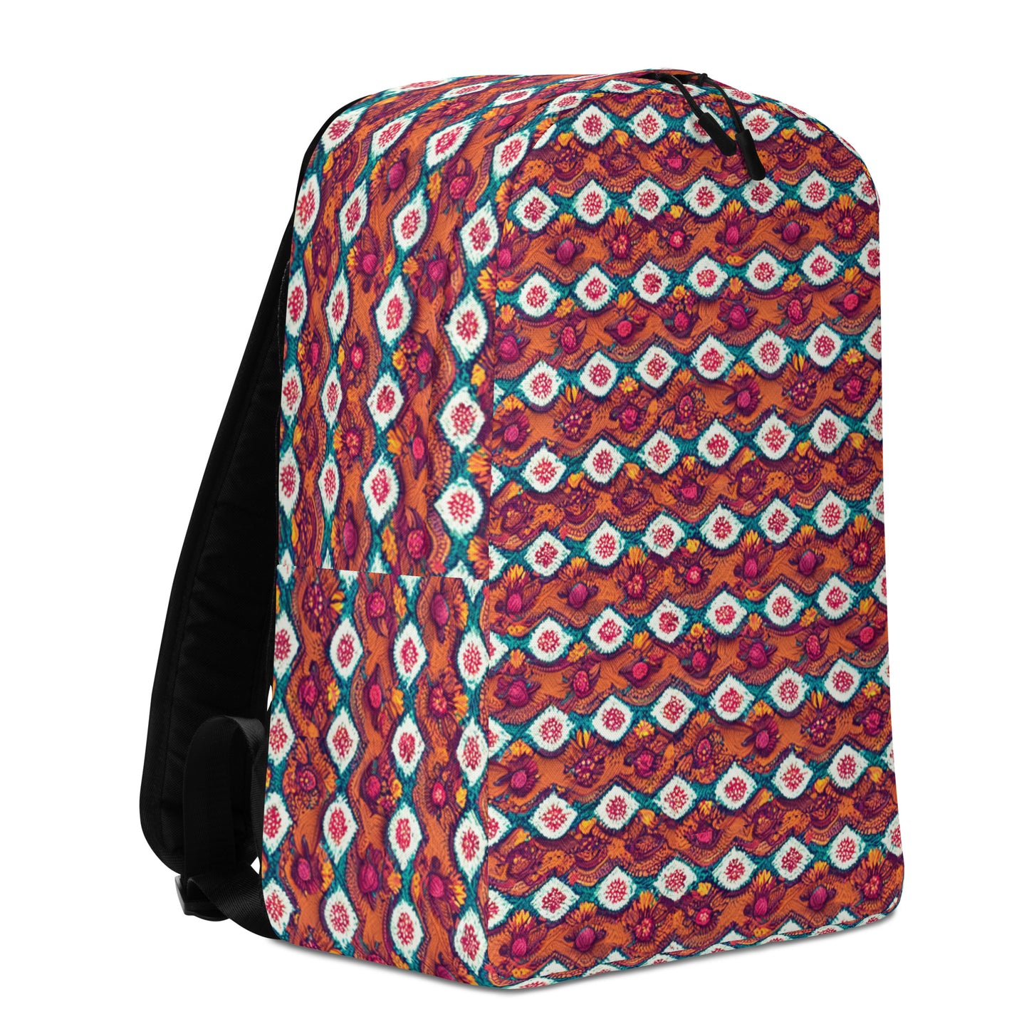 Pink and Orange Facets Minimalist Backpack