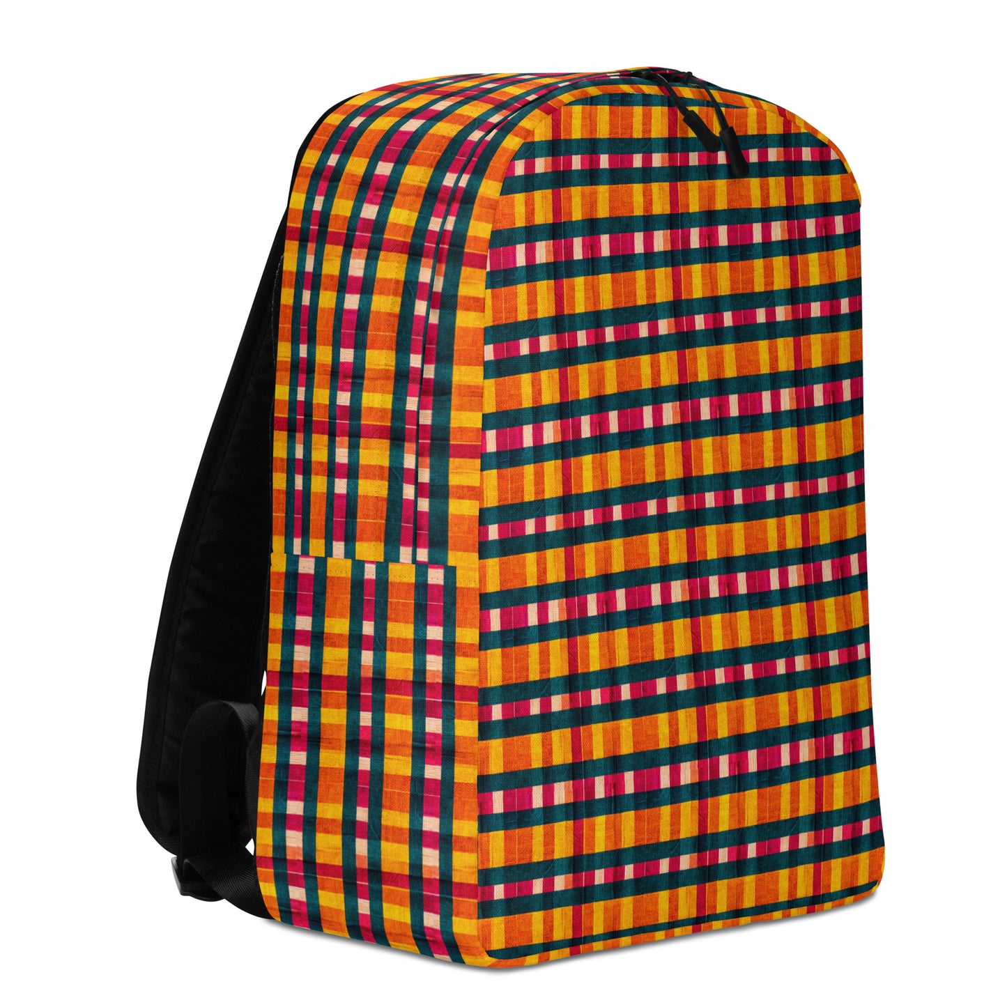 Tropical Fiesta Plaid Minimalist Backpack