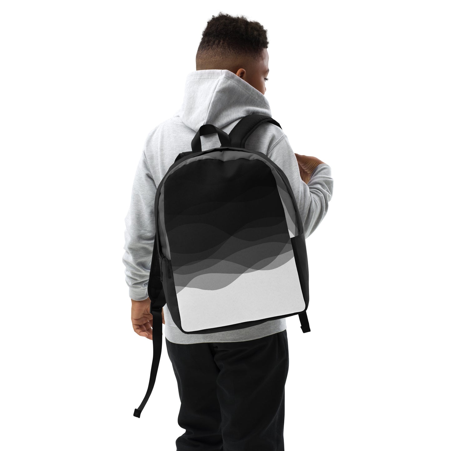 Graphite Waves Minimalist Backpack