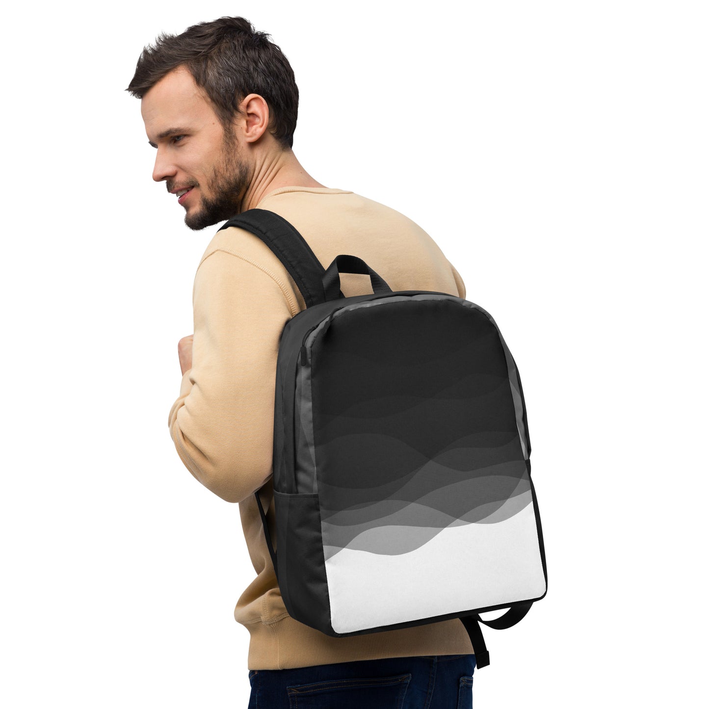 Graphite Waves Minimalist Backpack