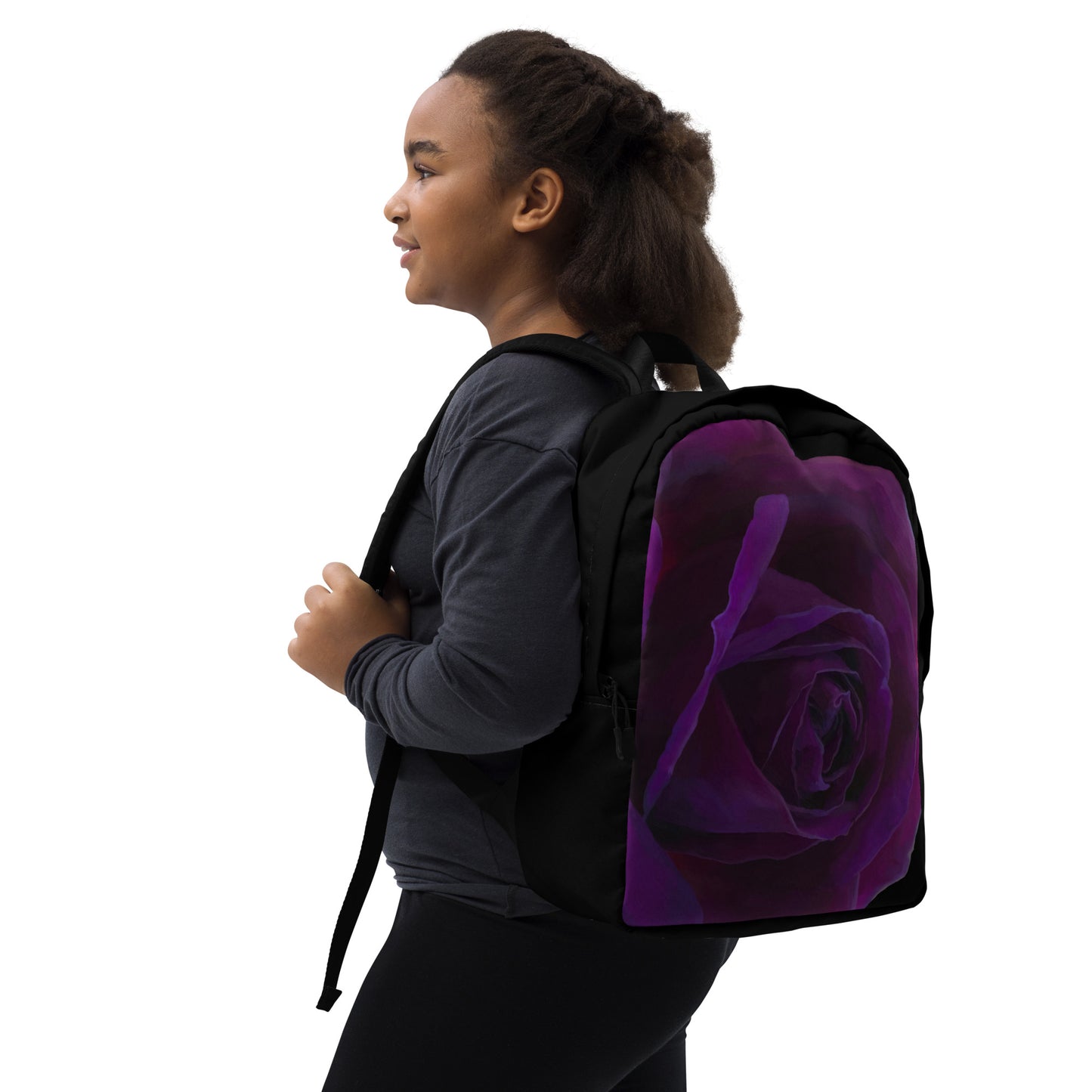 Joey’s Purple Rose Minimalist Backpack