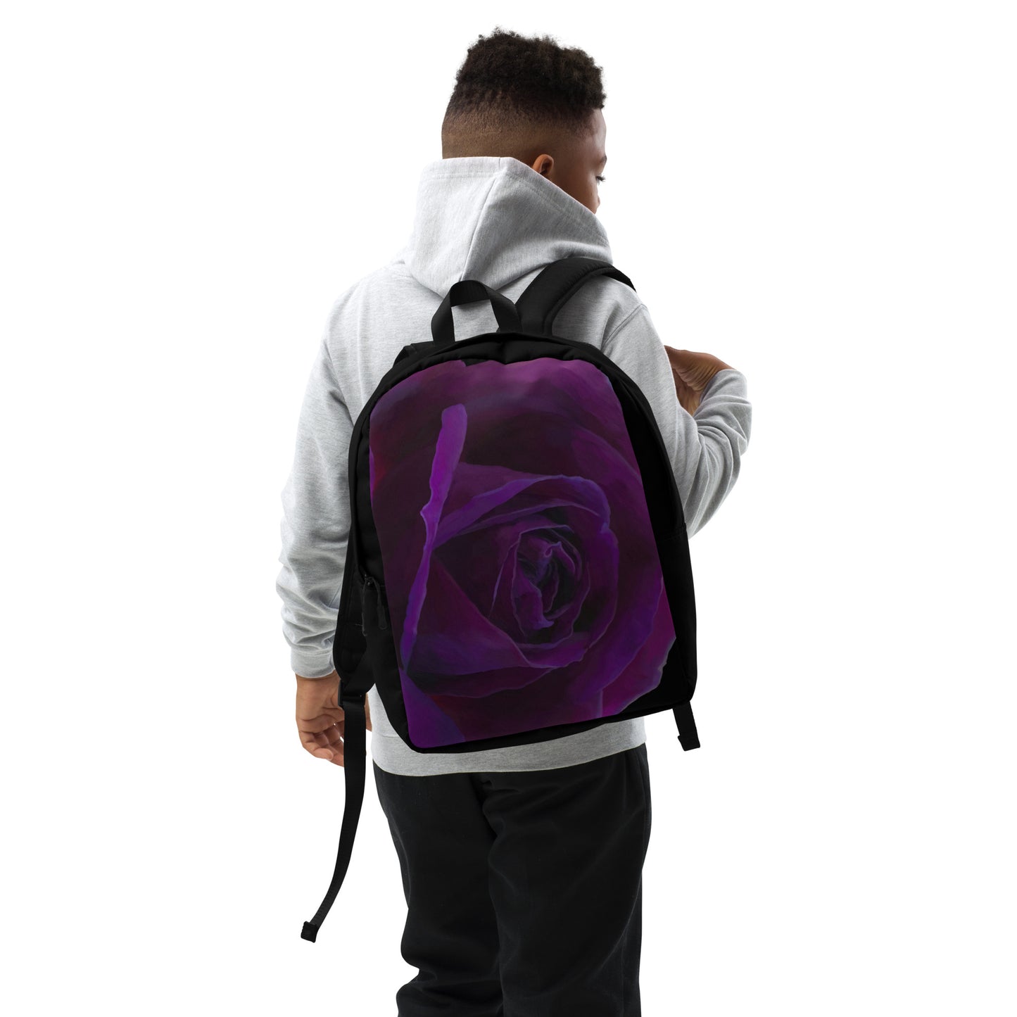 Joey’s Purple Rose Minimalist Backpack