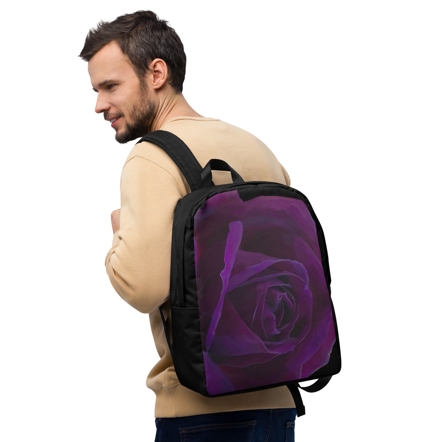 Joey’s Purple Rose Minimalist Backpack