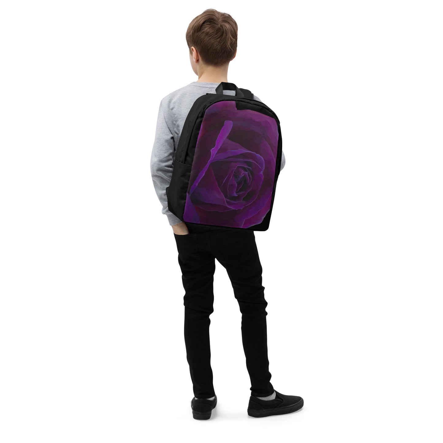 Joey’s Purple Rose Minimalist Backpack