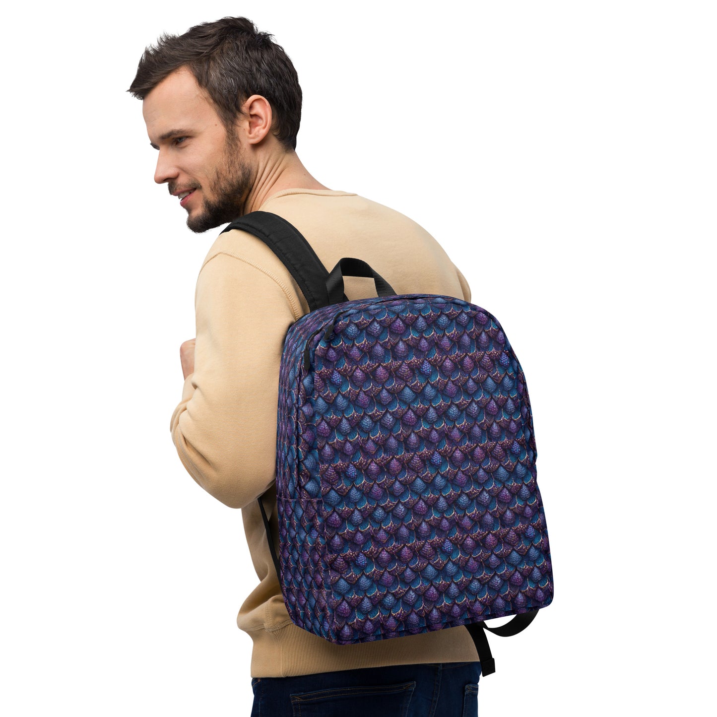 Luminosa, the Radiant Amethyst Drakon Minimalist Backpack