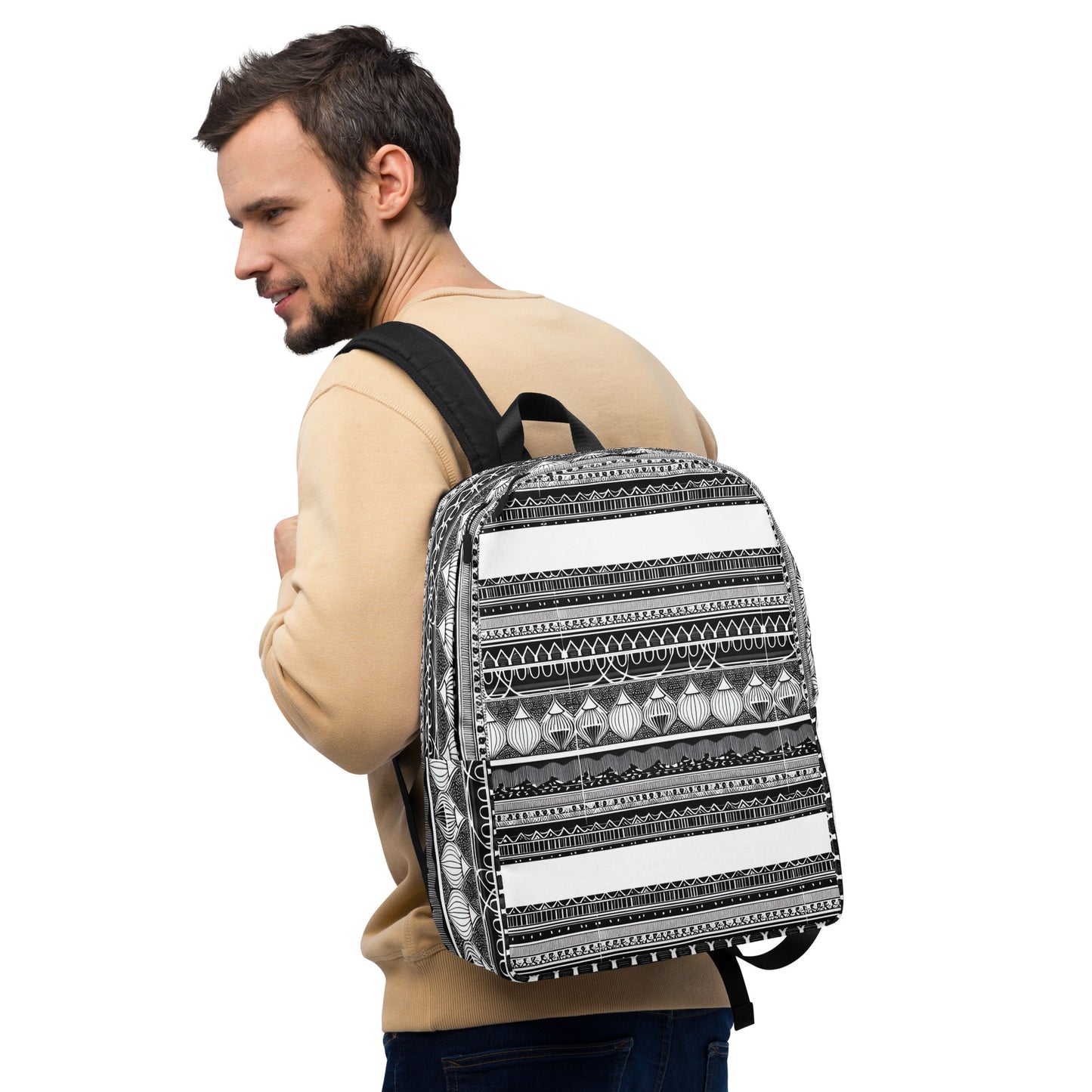 Monochrome Lanterns Minimalist Backpack