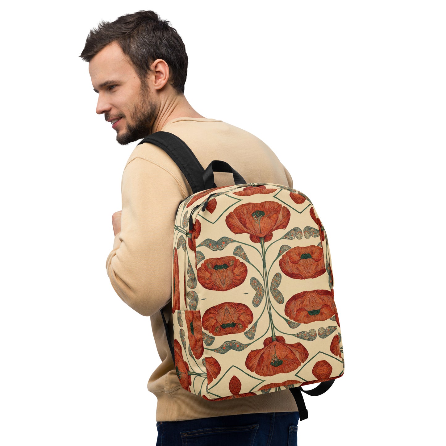 Poppies for Klimt Minimalist Backpack