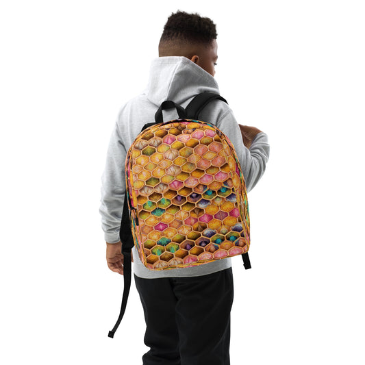 Rainbow Hive Radiance Minimalist Backpack