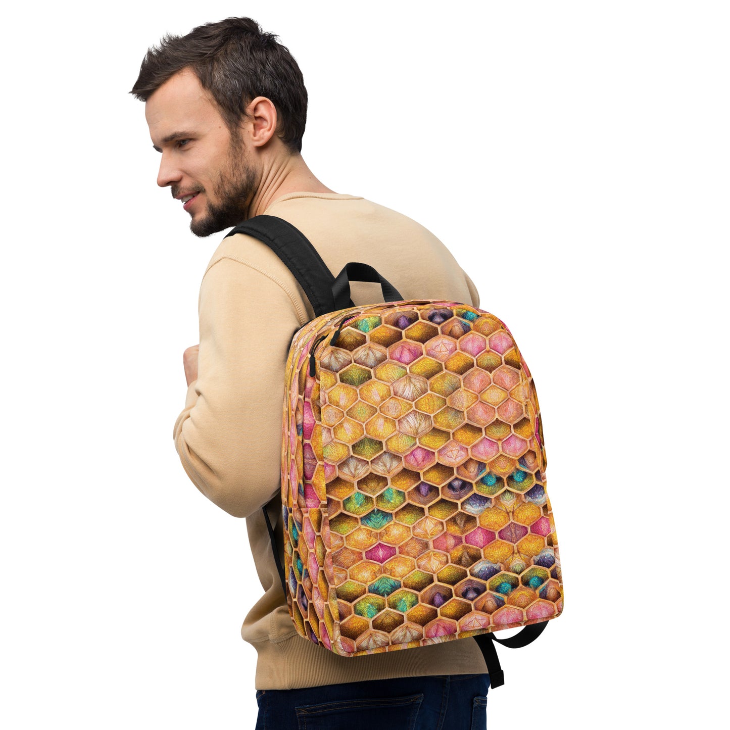 Rainbow Hive Radiance Minimalist Backpack